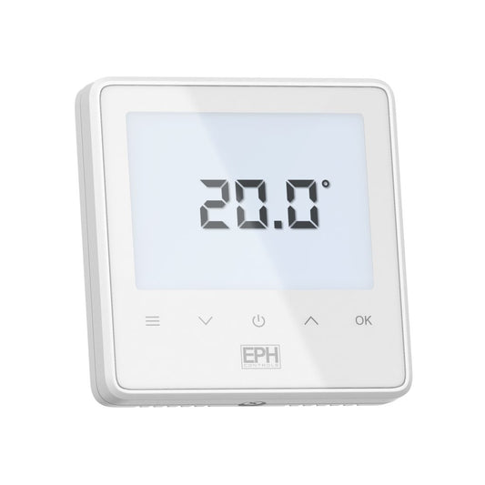 EPH - RF Touch Thermostat, Recessed, Mains Operated, White